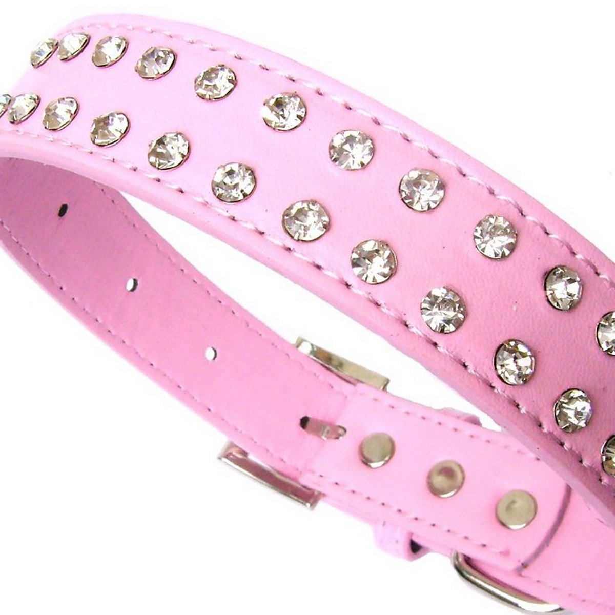 2-Row Dog Collars 10-20" - Pink-4