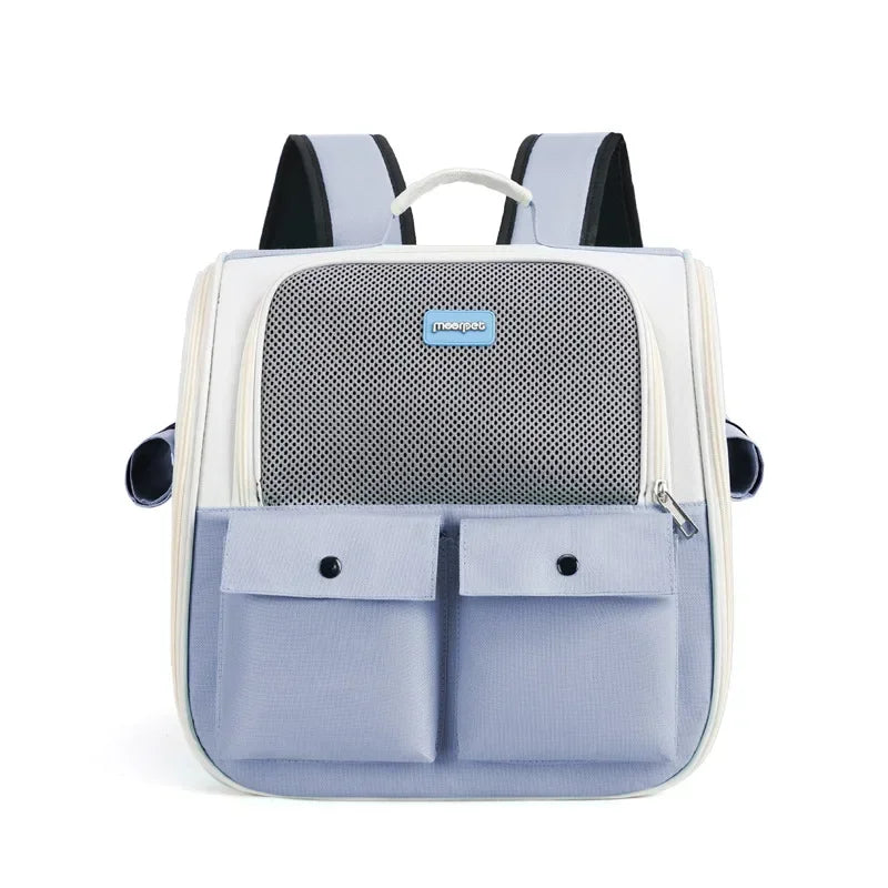 Pet Backpack Portable Cat and Small Dogs Outdoor Carrier Foldable Ventilated Design Large Cat Dog Backpack Carrier Bag