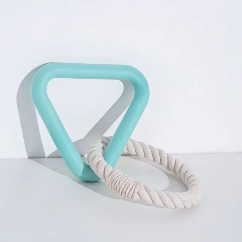 Pet Dog Chew Toys Triangle TPR Cotton Rope Puppy Tug of War Molar Clean Toy Dog Toys for Large Small Dogs Pet Puppy Supplies