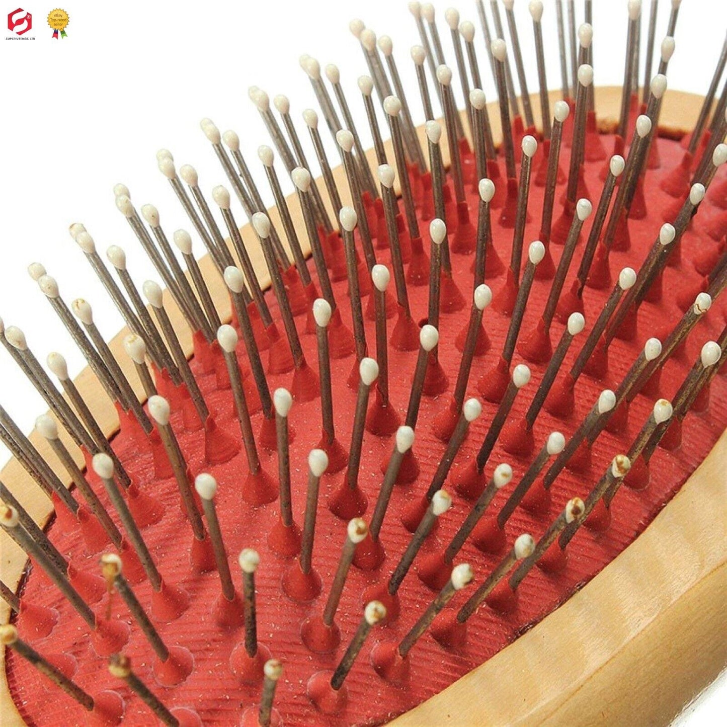 Double Side Dog Cat Grooming Brush Groomer Comb Pet Hair Fur Tidy Cleaner Wooden