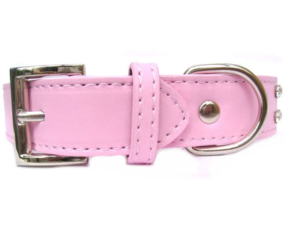 2-Row Dog Collars 10-20" - Pink-3