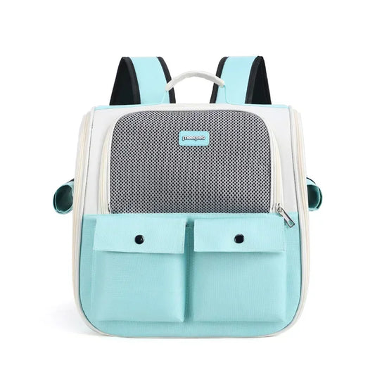 Pet Backpack Portable Cat and Small Dogs Outdoor Carrier Foldable Ventilated Design Large Cat Dog Backpack Carrier Bag