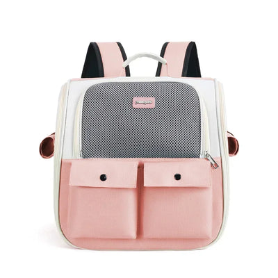 Pet Backpack Portable Cat and Small Dogs Outdoor Carrier Foldable Ventilated Design Large Cat Dog Backpack Carrier Bag