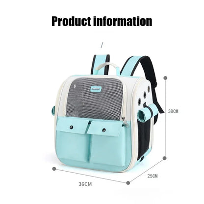 Pet Backpack Portable Cat and Small Dogs Outdoor Carrier Foldable Ventilated Design Large Cat Dog Backpack Carrier Bag