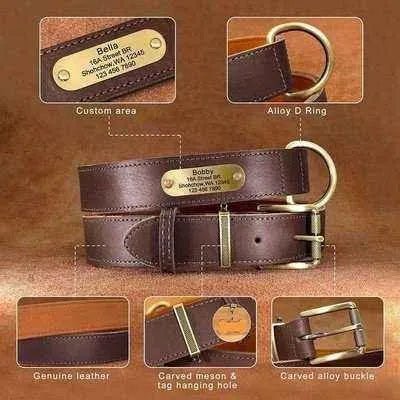 Personalised Leather Dog Fashion Set 🐾-3